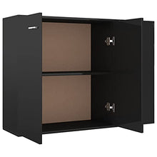 Sideboard Hochglanz-Schwarz 105x30x75 cm Spanplatte