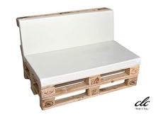 clc Divano divanetto Pallet a 2 posti EPAL per Esterno -Made in Italy- Legno Verniciato, 120x80x78