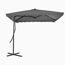 Festnight Ombrellone da Esterni con Palo, Ombrello Parasole da Esterno, Ombrellone Giardino Parasole in Acciaio 250x250cm Antracite