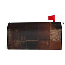 Copertura magnetica per cassetta postale in pelle bovina patchwork, design unico, per giardino, cortile, dimensioni standard, 53 x 45 cm