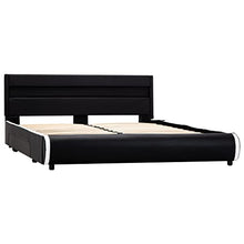 SKM Giroletto con LED Nero in Similpelle 160x200 cm (49kg)