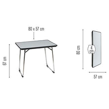 Lafuma FIDJI Tavolo da Campeggio Pieghevole e Regolabile in Altezza, Argento, 80x57x67 cm