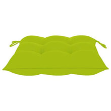 vidaXL Sedia a Dondolo con Cuscino Verde Brillante in Legno di Teak