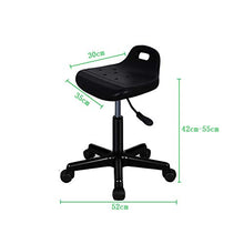 Tuqia Sgabello da Bar Nero, Sgabello da Bar Girevole Sgabello da Bar Rotante E Sgabelli Elevatori Sedia da Ufficio A Casa Sedia da Bar Assemblata per La Biblioteca, Barbiere(Size:42-55CM,Color:Nero)