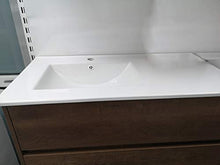 GT-LUX Mobile Bagno SOSPESO 75 CM BB750T Legno Noce Scuro Rubinetto LAVABO 2 CASSETTI