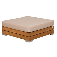 Teako Design - Sgabello in Legno di Teak Massiccio, Resistente alle intemperie, con Cuscino