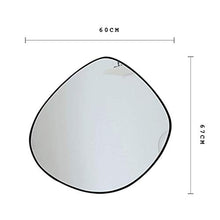 DZX Specchio Rotondo Irregolare Specchio da Trucco Specchio da Trucco Specchio da Bagno Camera da Letto Specchio a Mezza Lunghezza Specchio da Bagno Decorazione, 60X67cm