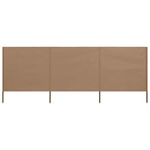 Tidyard Paravento a 3 Pannelli in Tessuto Giardino e Giardinaggio,Arredamento da Giardino e Accessori 400x120cm Grigio Talpa