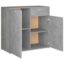 vidaXL Credenza in truciolato grigio cemento 80x36x75 cm