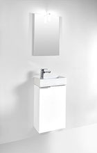 Homexperts GIZO Set per la Vasca degli Ospiti, Materiale a Base di Legno, Bianco Lucido, 41 x 25 x 128 cm
