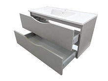 tft Mobile da Bagno Sospeso con Lavabo Specchio e Lampada a LED Marte Avana Effetto Pietra