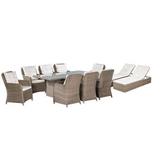 SKM Set da Pranzo da Giardino 11 pz in Polyrattan Marrone
