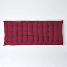 Cuscino per panca a 2 3 posti, per interni ed esterni, in cotone, rettangolare, per panca da giardino (120 x 48 cm, rosso)
