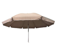 Joy Summer Ombrellone Alluminio 220 cm con Camino Antivento Stecche Fiberglass Spiaggia Bar Lido Ecrù
