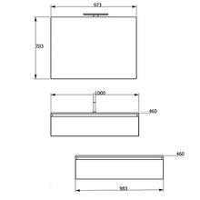 bonussi Mobile Bagno Sospeso 100-120 cm Lavabo Specchio 2 Pensili e Sgabello Malcom Rovere Trancè