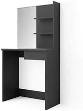 Household camera di stoccaggio specchio comò comò con cassetti,Black