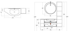 Mobile bagno con lavabo (H 80 x L 80 cm) Colonna 2 ante(H 167 x L 35 cm)