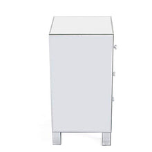 Comodino moderno con 3 cassetti a specchio, comodino per camera da letto, comodino, per soggiorno, camera da letto