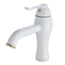 Miscelatore Monocomando Rubinetto Lavabo Lavandino Bagno Bianco Oro Sanlingo Serie MULI