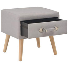 Estink - Comodino in tessuto, 40 x 35 x 40 cm, colore: Grigio