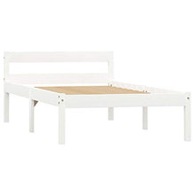 Tidyard Giroletto con 2 Cassetti Bianco in Massello di Pino 100x200 cm,Robusto e Resistente