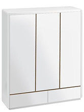 Phoenix Armadio Prana a 3 Ante con 2 cassetti, Colore: Bianco Lucido