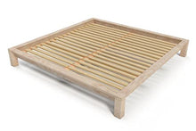 ABC MEUBLES - Letto Matrimoniale King Size 200x200 cm Legno - KING200 - Legno Grezzo, 200x200