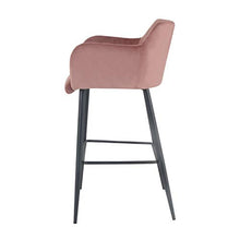 Damiware Rose - Sgabello da bar di alta qualità, con rivestimento in velluto rosa, 75 cm