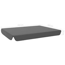 VidaXL - Tetto di ricambio per altalena da giardino, 192 x 147 cm, colore: Nero
