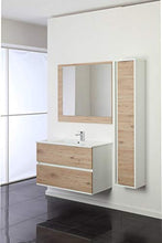 Feridras - MOBILE BAGNO FABULA 90CM SOSP. 2 CASS. BIANCO/ROVERE - 801010