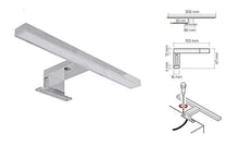 IdeaStella Specchio contenitore bagno. Specchiera a parete + Lampada LED Cromata. (2 Ante 70cm)