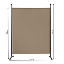 QUICK STAR Paravento da Giardino 150 x 190 cm Divisorio in Tessuto Balcone Protezione della Privacy Beige