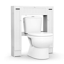 DREAMADE Mobile sopra Toilette Scaffale per WC da Bagno in MDF Resistente, Bianco