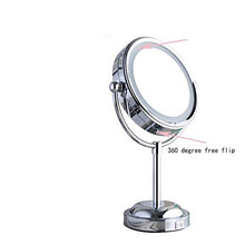 Specchio per Il Trucco, Specchi per Trucco da Barba Specchio per Trucco Illuminato a LED da Terra, Specchio per ingrandimento 3X con Luce, Specchio cosmetico da appoggio, Bifacciale