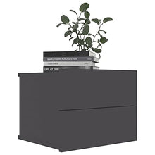 SKM Comodino Grigio 40x30x30 cm in Truciolato