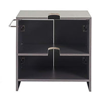 Mendler Arredo Bagno Mobile sottolavabo HWC-D55 Legno di eucalipto 37x60x67cm Navy