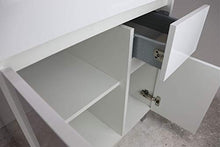 Mobile bagno con lavabo in porcellana - 2 ante e 1 cassetto imbottito - Il mobile è MONTATO - Modello Clif(60 cms, Blanco)