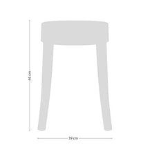 Kartell Charles Ghost 4897E6 - Sgabello 46 cm, Colore: Nero brillante