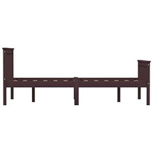 FAMIROSA Giroletto con 2 Cassetti Marrone Scuro Legno di Pino 120x200 cm-0617
