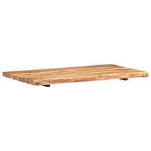 FAMIROSA Piano per Lavabo Bagno in Massello di Acacia 100x55x3,8 cm