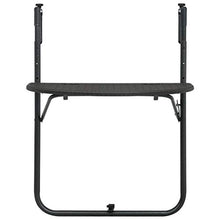 E E-NICES Tavolo da Balcone Pensile Marrone 60x64x83,5cm Plastica Rattan