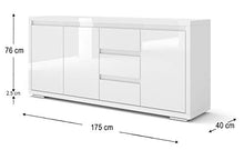 BIM Furniture - Comò Nordic Bianco VIII con finitura lucida