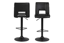 Amazon Brand - Movian Sarnen - Set da 2 sgabelli da bar, 52 x 41,5 x 115 cm, nero