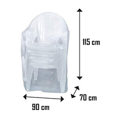 Ribimex RI-PRH09091X71 Copertura per sedie con braccioli 90x70x115 cm, Trasparente, 90 x 70 x H 115 cm