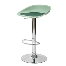 SoBuy Sgabello da Bar con poggiapiedi Sedia Alto Bar, Verde，Regolabile in Altezza e ruotabile di 360 ° FST75-GR