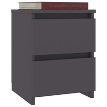 SKM Comodini Grigi 2 pz 30x30x40 cm in Truciolato