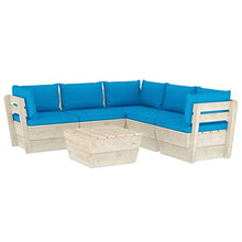 FAMIROSA Set Divani da Giardino su Pallet 6 pz con Cuscini Legno Abete-3532