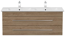 Mobile bagno ,lavabo Villeroy & Boch Venticello 130cm rovere chiaro,doppio