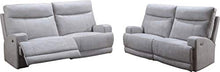 Destock - Divano a 2 posti, con Relax elettrico, colore: Grigio chiaro