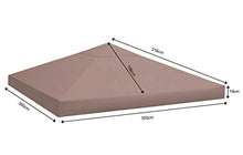 QUICK STAR Tetto di Ricambio per Gazebo 3x3m Marrone-Grigio
